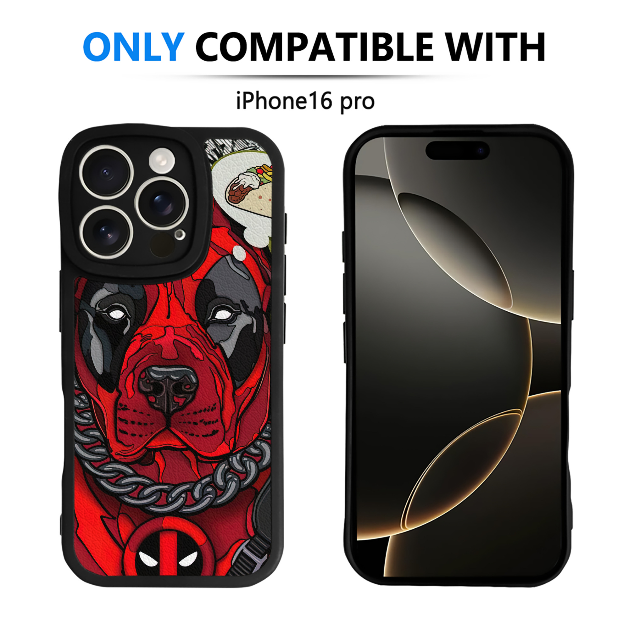 （画像用） Deadpool デッドプール 【iPhone 16シリーズ対応】シリコンスマホケース（レザー調） 材質：シリコン